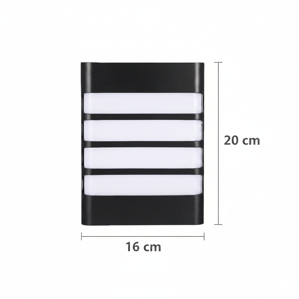 Raisa Outdoor Wall Light, 18W, 3000K, Black Outdoor Wall Light Default Title Alessandro Design