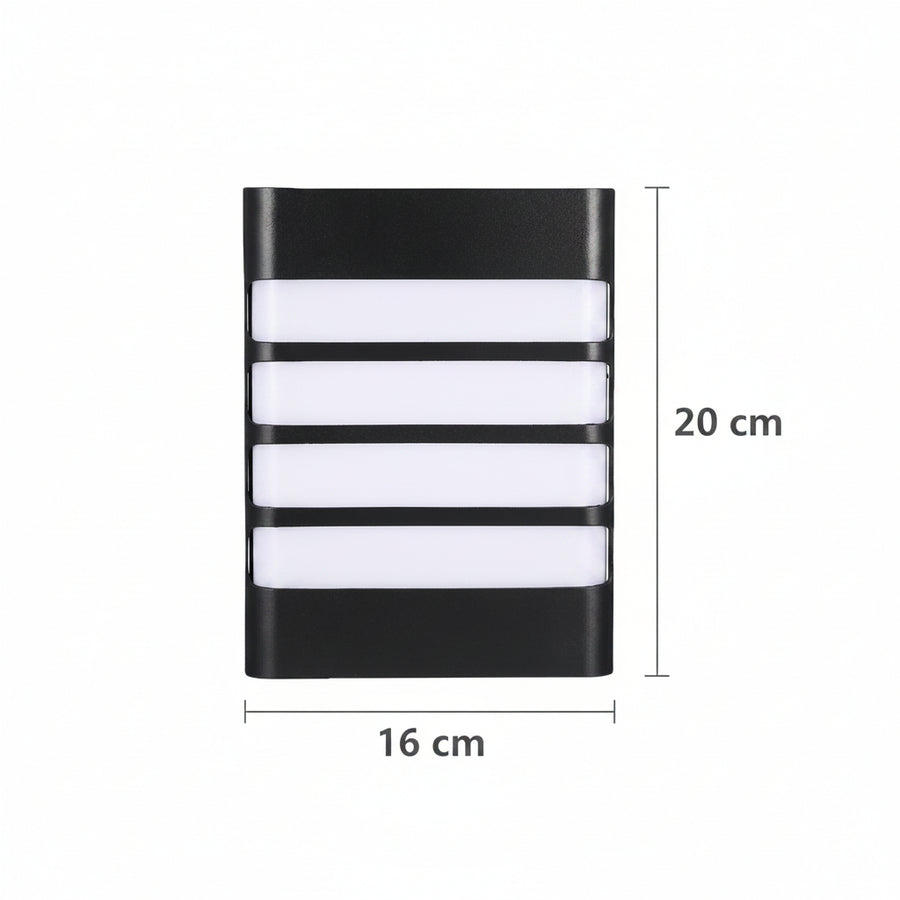 Raisa Outdoor Wall Light, 18W, 3000K, Black Outdoor Wall Light Default Title Alessandro Design
