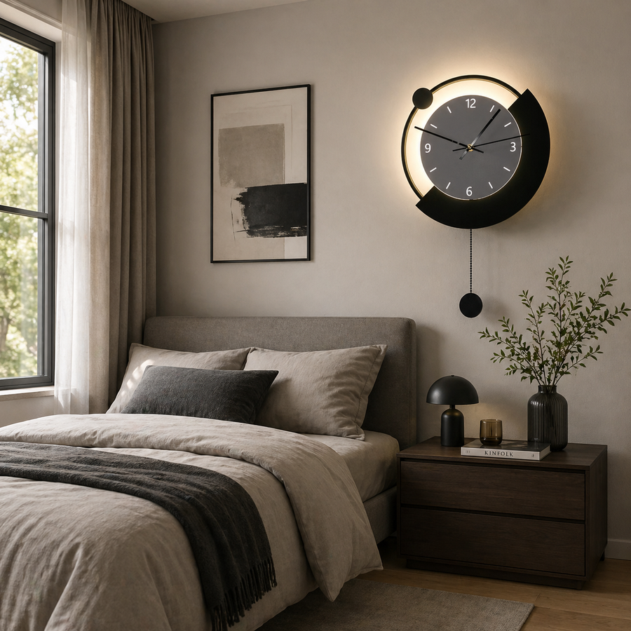 Decorative LED wall light ARC Ø30 cm Cold/Neutral/Warm Light Black Indoor wall lights Default Title Alessandro Design