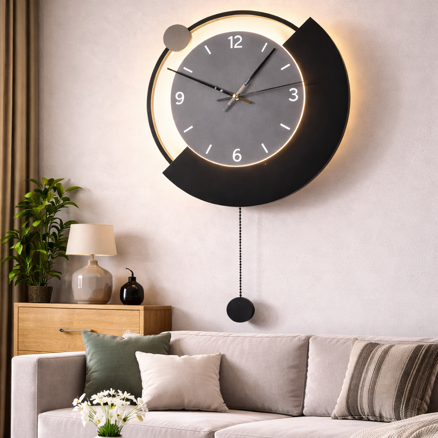 Decorative LED wall light ARC Ø30 cm Cold/Neutral/Warm Light Black Indoor wall lights Default Title Alessandro Design