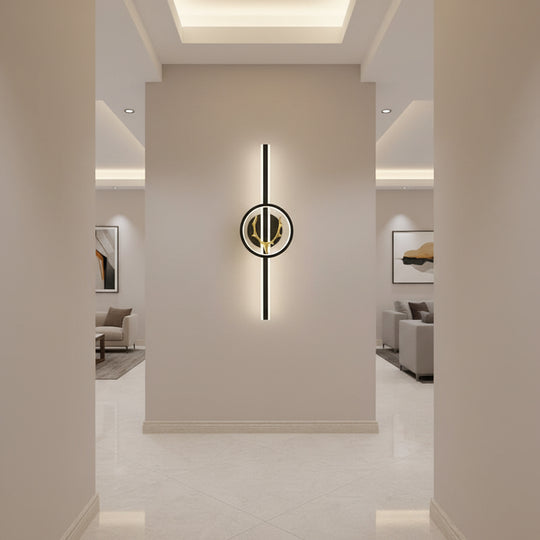 Decorative LED lamp CERBOS, 42W, 60cm, Warm / Neutral / Cold Light, Black, Metal and Acrylic
