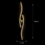 LED Decorative Wall Light FYAN, 48W, 59x14cm, Warm / Neutral / Cold Light, Gold, Metal and Acrylic