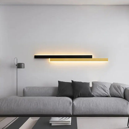 LINIUS LED Chandelier 29W, 2 Elements, Linear, Warm/Neutral/Cold Light, Gold Black Interior wall lights Default Title Alessandro Design