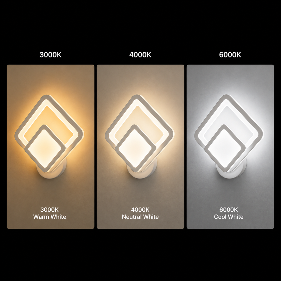 Shani LED wall light, 23W, White, Cold/Warm/Neutral light