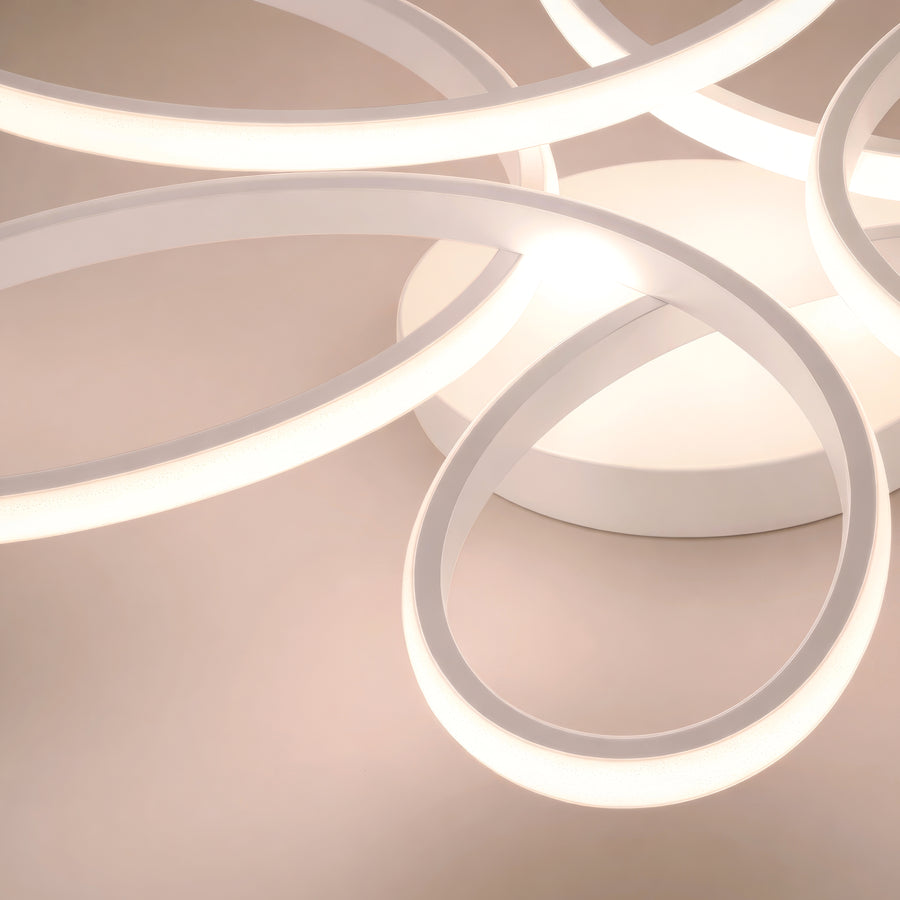 LED chandelier with remote control ELIZA, 63W, Cold/Warm/Neutral light, Dimmable, White