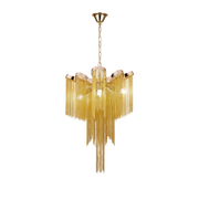 Chandelier B8000/4GD, 4xE14, Diameter 43 cm, Height 68 cm, IP20, Gold, Iron, Aluminum, Bulbs Not Included