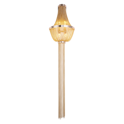 Aplice Chandelier B8009/5GD, 4xE14, Diameter 34 cm, Height 150 cm, IP20, Gold, Iron, Aluminum, Bulbs Not Included