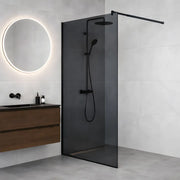 Paravan duș Walk-In 120x195 cm, sticlă securizată 8 mm, gri, profil metalic rezistent