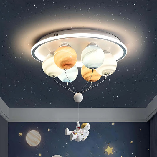 ASTRONAUT LED chandelier with remote control, 51W, Cold/Warm/Neutral light, White Blue