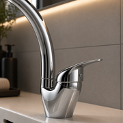 Glossy Chrome Kitchen Faucet LB00C, Ceramic Cartridge, Complete Set