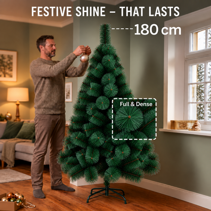 Artificial Fir Tree MANIITSOQ, 180 cm, 220 tips, Metal Support, Green