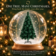 Artificial Fir Tree MONTIA, 210 cm, 280 tips, Metal Support, Green
