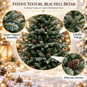 Artificial Christmas tree NORDIA, 150 cm, 523 tips, Green