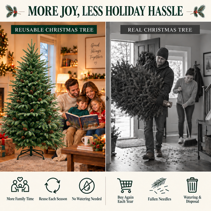 Artificial Christmas tree NORDIA, 150 cm, 523 tips, Green