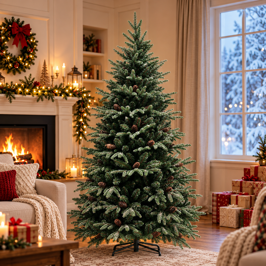 Artificial Christmas tree QAANAAQ, 180 cm, 808 tips, Green