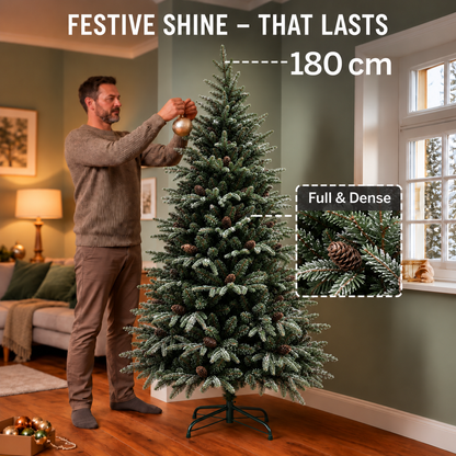 Artificial Christmas tree NORDIA, 180 cm, 808 tips, Green