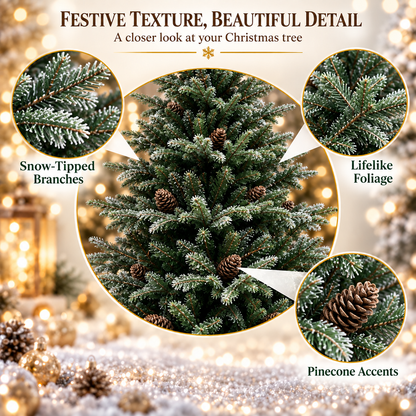 Artificial Christmas tree NORDIA, 210 cm, 1149 tips, Green