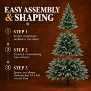Artificial Christmas tree NORDIA, 210 cm, 1149 tips, Green