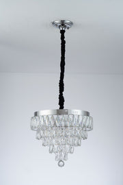 Crystal LED Chandelier with Remote Control Austin 56W Dimmable Silver 