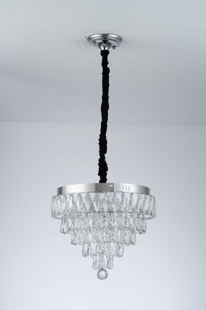 Crystal LED Chandelier with Remote Control Austin 56W Dimmable Silver 