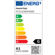 Crystal Chandelier, LINDERHOF Magno, 62W, Diameter 60cm, Cold/Warm/Neutral Light, Gold, Adjustable Height