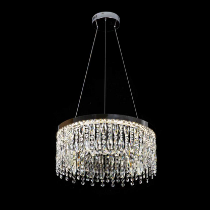LED Chandelier with Remote Control, 76W, ROYALE Nobile, Diameter 40 cm, Height 120 cm, Cold/Neutral/Warm Light, Dimmable, Silver, Crystal, Steel LED Chandelier with Remote Control Default Title Alessandro Design