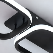 LED Chandelier VERTEX 35W, 3 Squares, Linear, Cold/Warm/Neutral light, Black