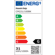 Modern Chandelier, LED, ARIA Largo, 31W, Warm light, Black