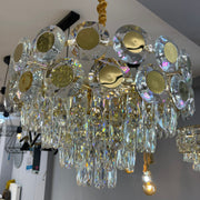 Chandelier MUKE 8*E27, Metal and Crystal, Gold