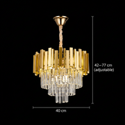 BLOIS Nobile Chandelier, Diameter 40cm, 5x E14 Gold, Adjustable Height