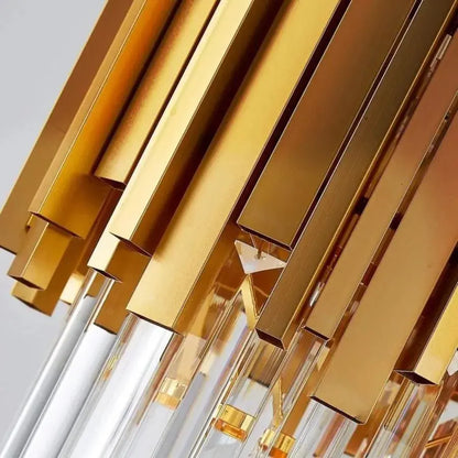 Candelabru BLOIS Petito, Diametru 30cm, 3x E14 Auriu Lucios, Inaltime Reglabila Candelabre Cristal Default Title Alessandro Design