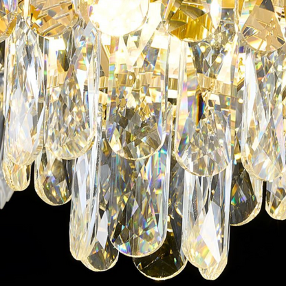 Crystal Chandelier 11xE14, D80cm, Shiny Gold, Adjustable Height, Metal and Crystal Crystal Chandeliers Default Title Alessandro Design