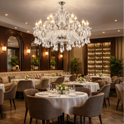 Crystal Chandelier 15xE14, D95cm, Silver, Adjustable Height, Metal and Crystal Crystal Chandeliers Default Title Alessandro Design