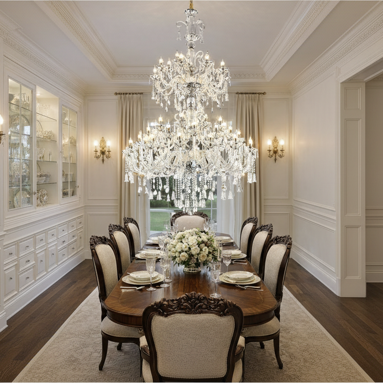 Crystal Chandelier, 55xE14, Diameter 145cm, Height 230cm, Silver, Adjustable Height, Elegant Design Crystal Chandeliers Default Title Alessandro Design