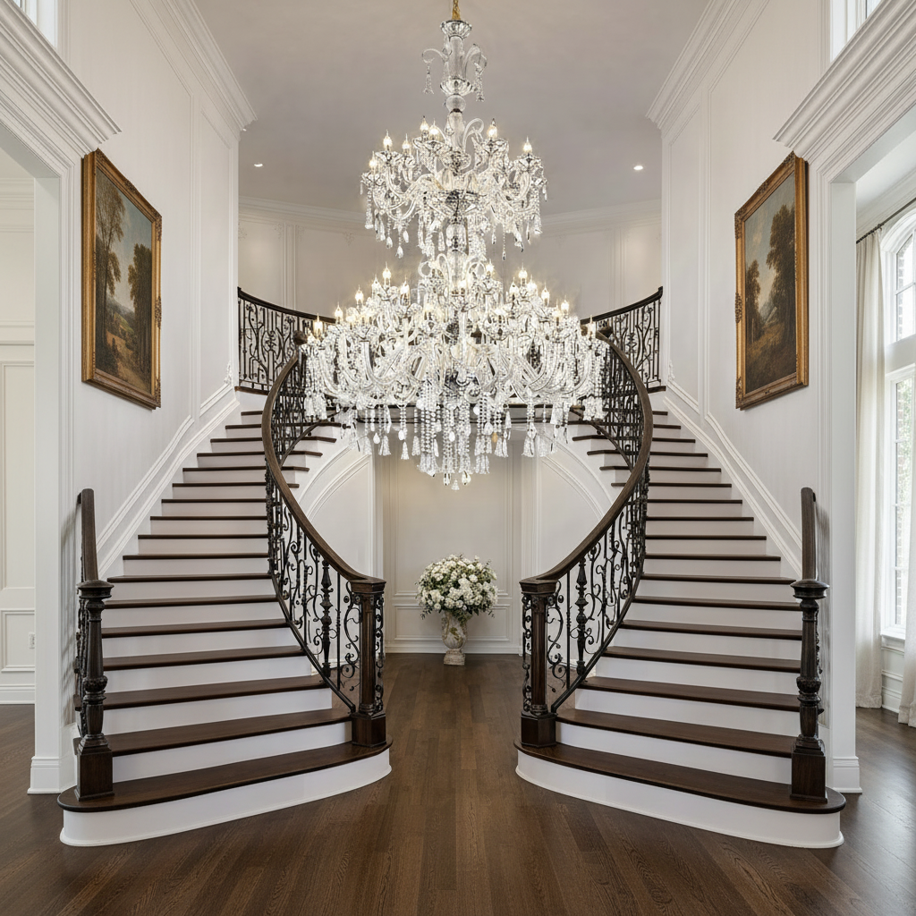 Crystal Chandelier, 55xE14, Diameter 145cm, Height 230cm, Silver, Adjustable Height, Elegant Design Crystal Chandeliers Default Title Alessandro Design