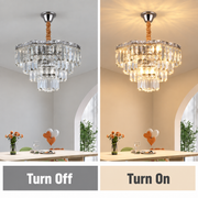 Crystal Chandelier ADAMA Nobile, 5x E14, Diameter 40cm, Shiny Chrome, Adjustable Height