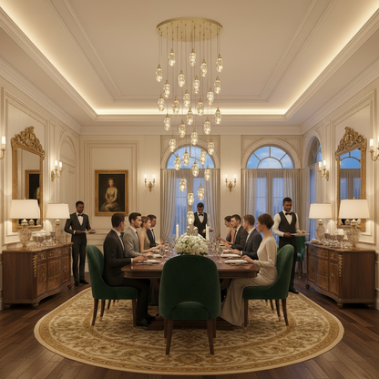 Suspended Crystal LED Chandelier, Justinian, Diameter 60cm, Adjustable Height, Gold, Metal and Crystal