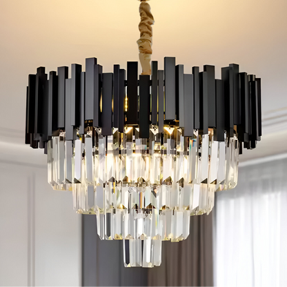 Crystal Chandelier BLOIS Nobile 5xE14, Diameter 40cm, Black, Adjustable Height Crystal Chandeliers Default Title Alessandro Design