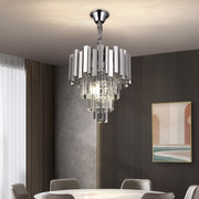 Crystal Chandelier BLOIS Petito 3xE14, Diameter 30cm, Silver, Adjustable Height