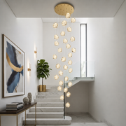 Suspended Crystal LED Chandelier, Justinian, Diameter 60cm, Adjustable Height, Gold, Metal and Crystal