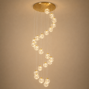 Crystal LED KILKENNY Culmino Chandelier, 144W, Neutral Light, Diameter 60cm, Gold