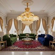Crystal Chandelier PALACE Supremo 29xG9, D115cm, Shiny Gold, Adjustable Height, Metal and Crystal Crystal Chandeliers Default Title Alessandro Design