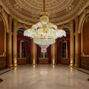 Crystal Chandelier PALACE Supremo 29xG9, D115cm, Shiny Gold, Adjustable Height, Metal and Crystal Crystal Chandeliers Default Title Alessandro Design