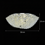 Crystal Chandelier QEQERTARSUAQ Elegance, 7x E14, Diameter 50cm, Metal and Crystal, Shiny Chrome
