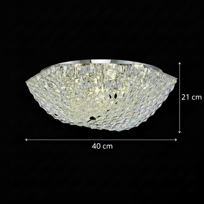 Crystal Chandelier ARVELA Nobile, 5x E14, Diameter 40cm, Metal and Crystal, Shiny Chrome