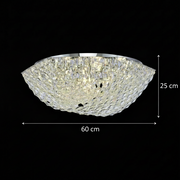 Crystal Chandelier QEQERTARSUAQ Magno, 9x E14, Diameter 60cm, Metal and Crystal, Shiny Chrome