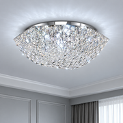 Crystal Chandelier ARVELA Nobile, 5x E14, Diameter 40cm, Metal and Crystal, Shiny Chrome