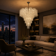 Crystal Chandelier TAGISH Supremo 19xE14, Diameter 80cm, Metal and Crystal, Shiny Chrome, Adjustable Height