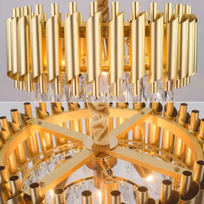 Crystal Chandelier VERSAILLES Nobile 5xE14, Diameter 40cm, Gold, Adjustable Height Crystal Chandeliers Default Title Alessandro Design