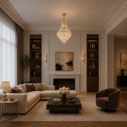 Crystal Chandelier WINDSOR Grande Supremo 10xE14, Diameter 60X90cm, Shiny Gold, Adjustable Height
